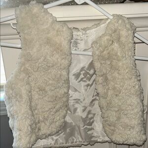 Kids H&M Cream Faux Fur Vest